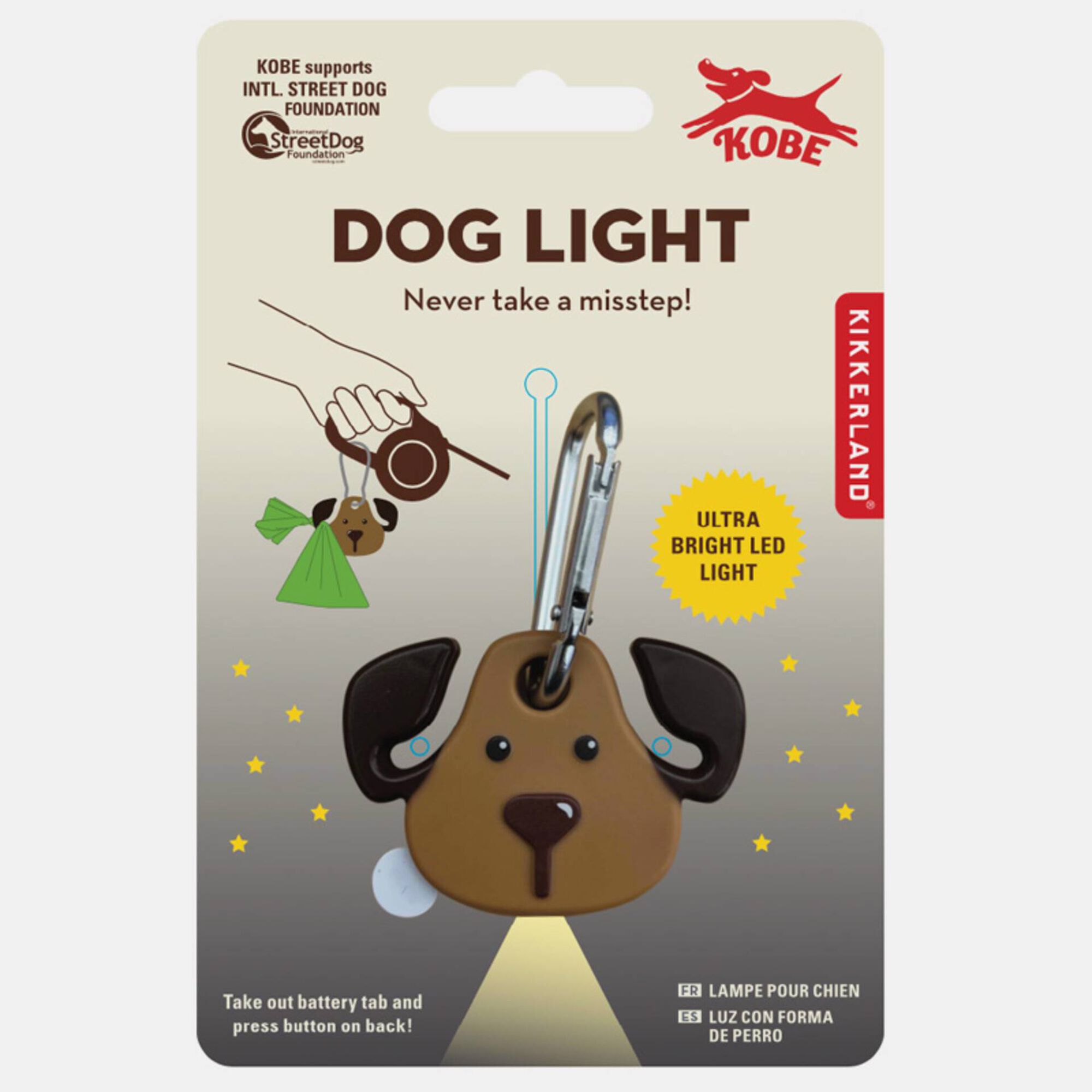 Luz e Porta Sacos de Dejetos para Trela