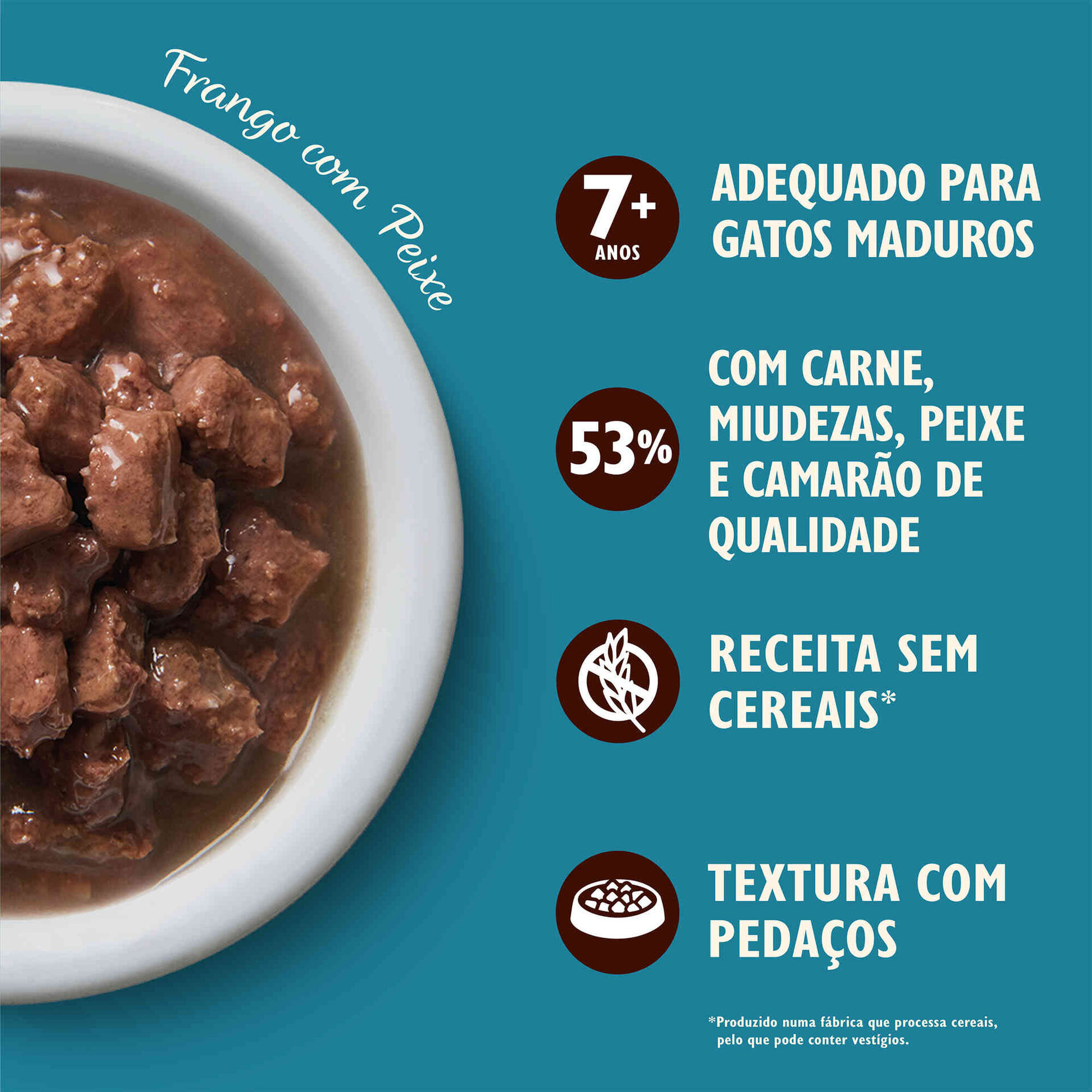 Comida Húmida para Gato Adulto Tasty Cuts Frango/Peixe