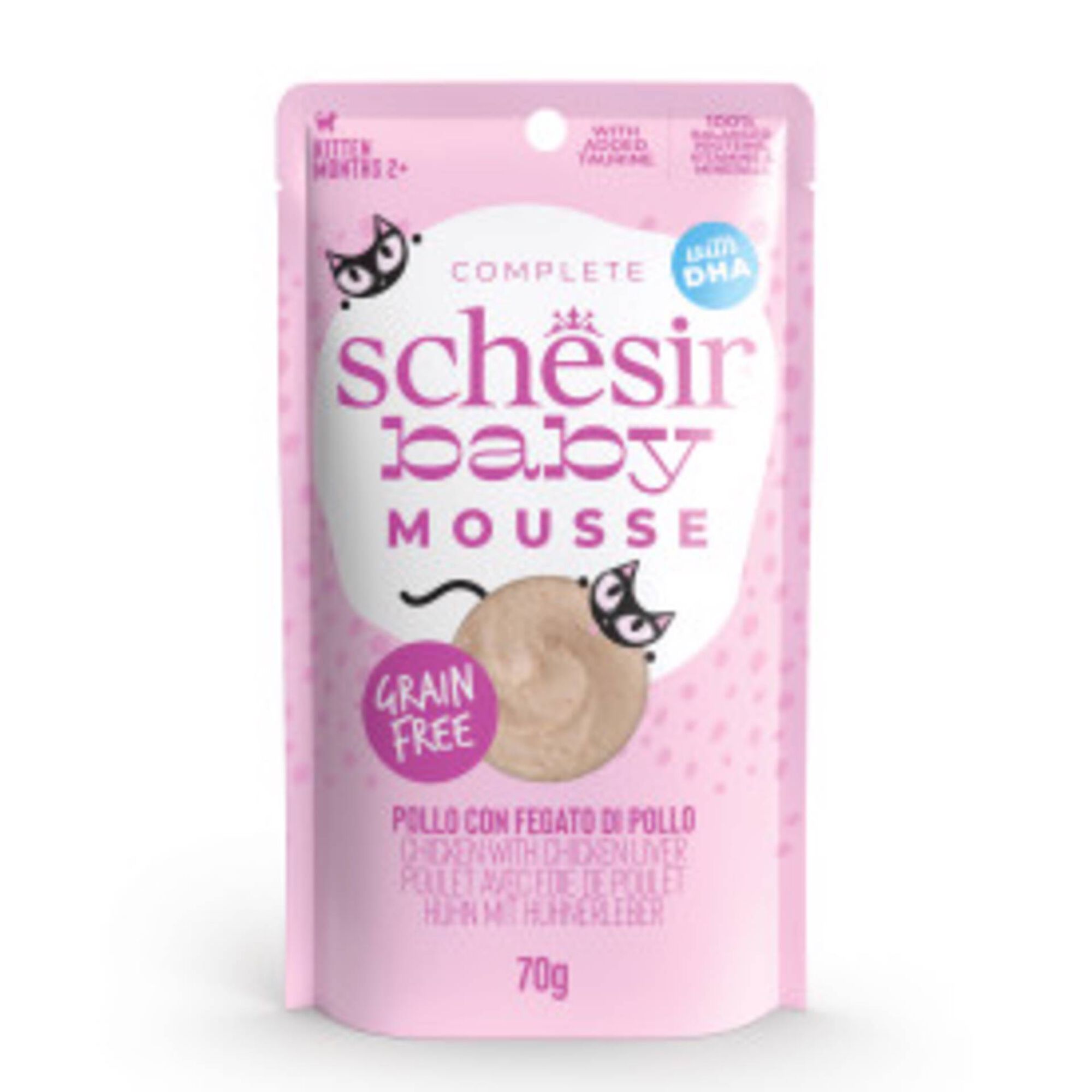 Comida Húmida para Gato Júnior Mousse Frango e Salmão
