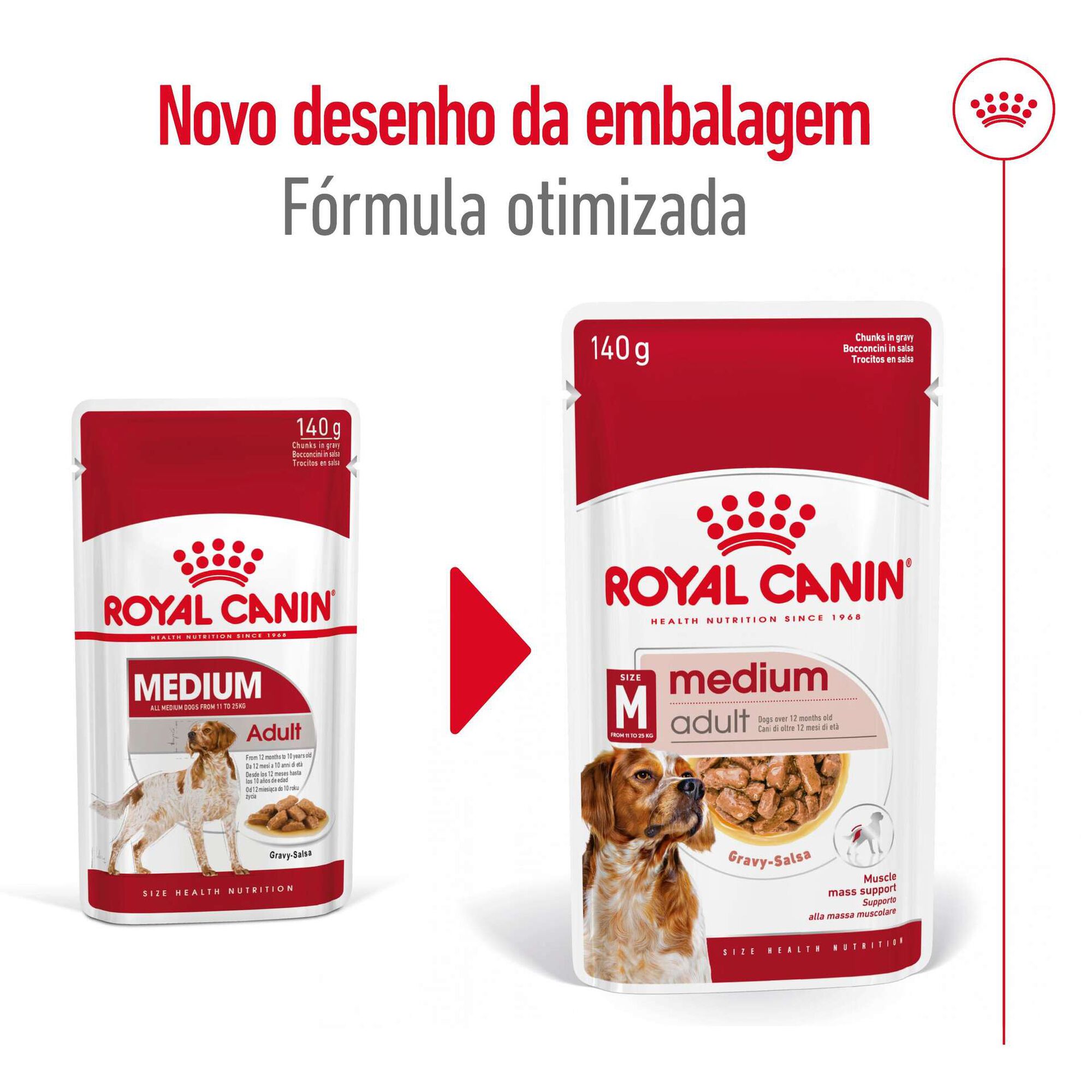 Comida Húmida para Cão Adulto Médio Saquetas