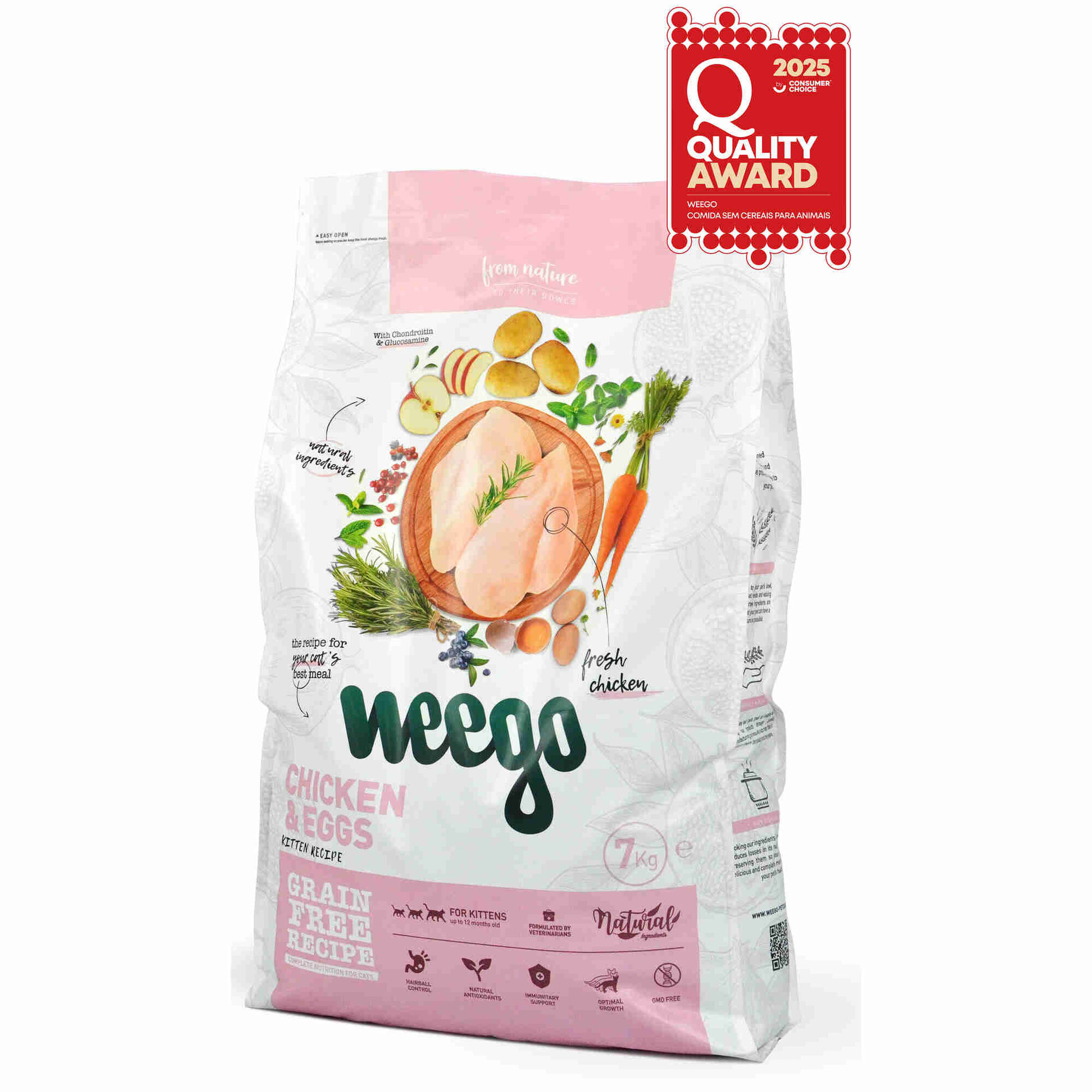 Ração para Gato Júnior Frango e Ovos