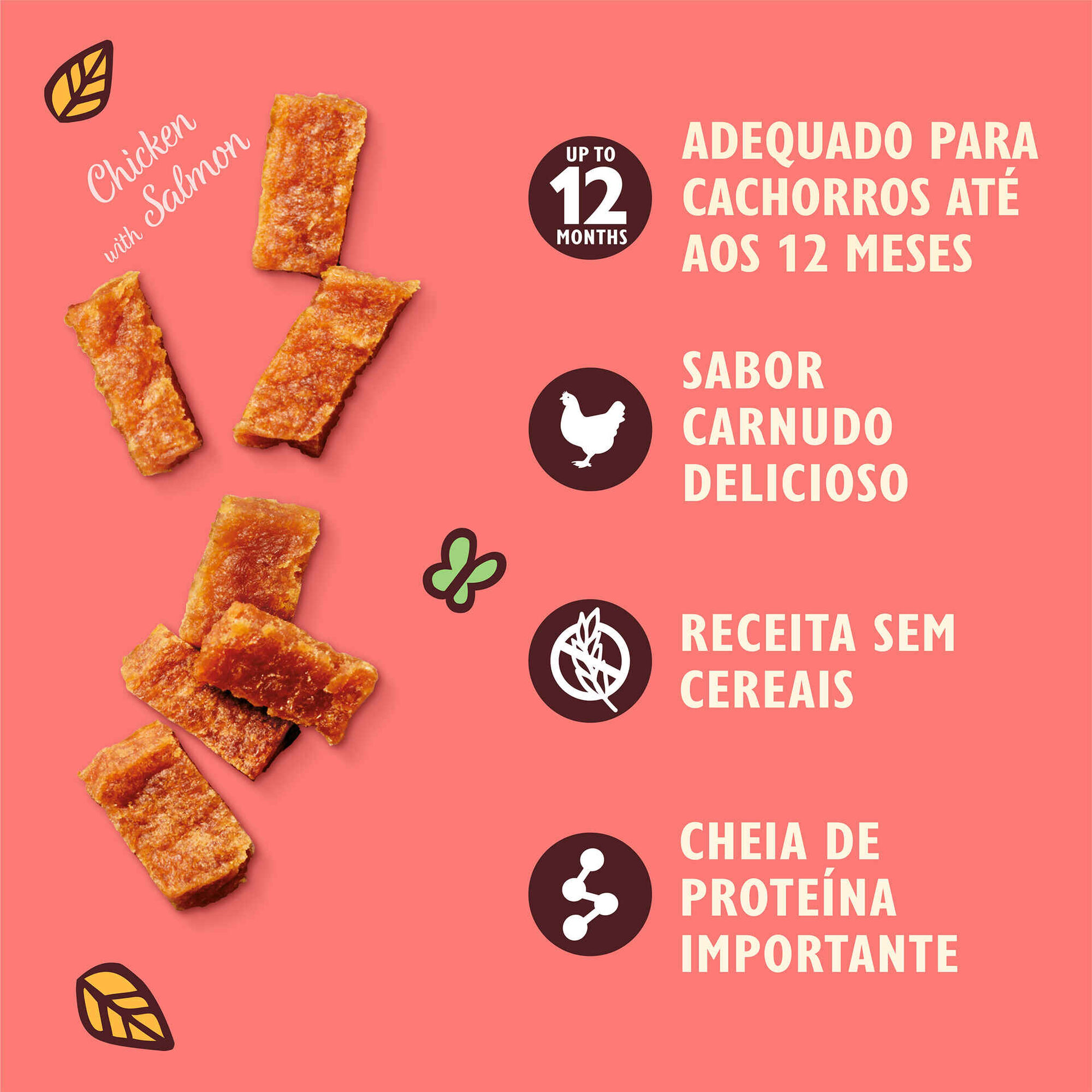 Snack para Cão Júnior Frango e Salmão