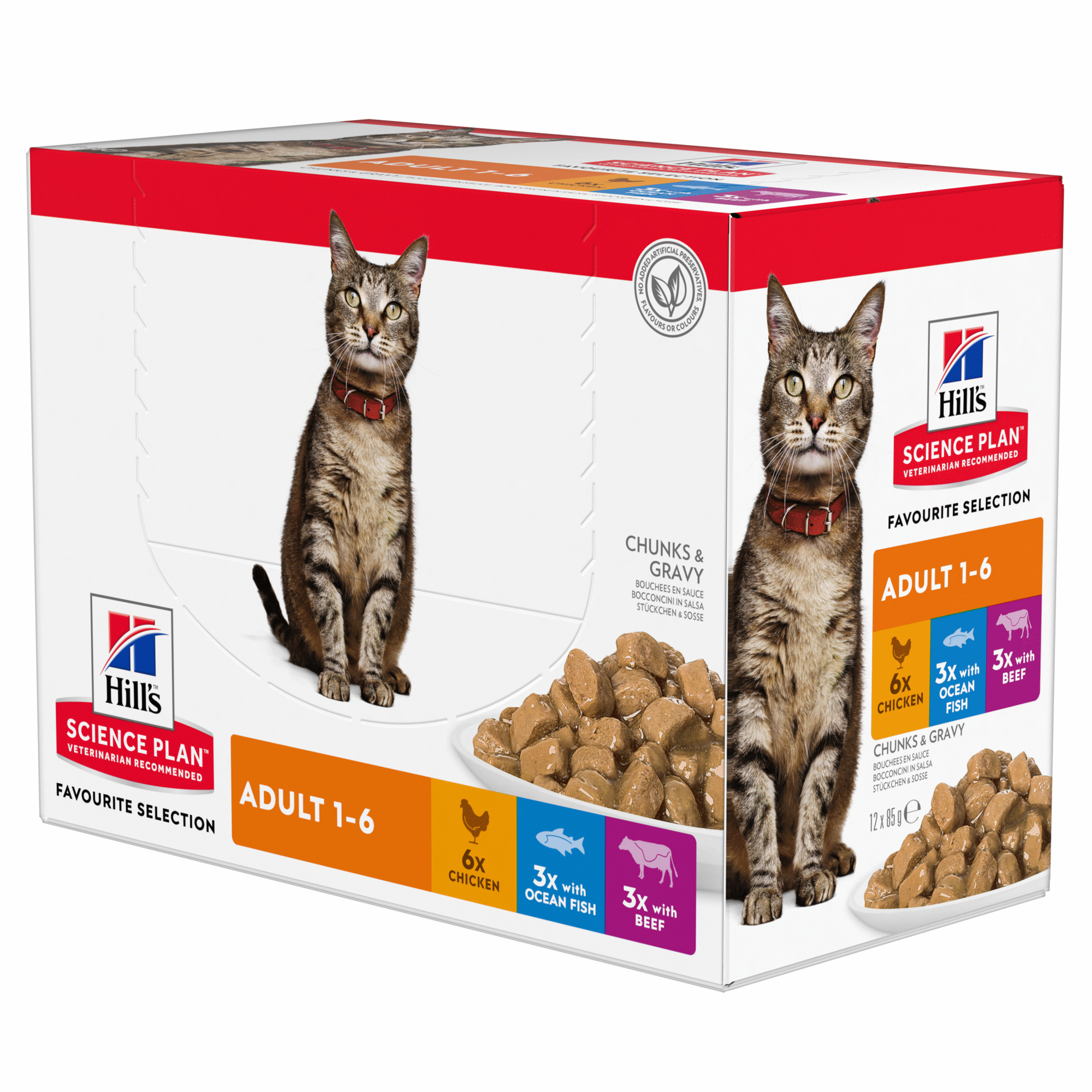 Comida Húmida para Gato Adulto Science Plan Frango, Peixe e Vaca
