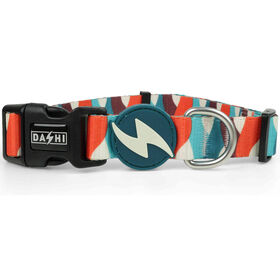 Coleira para C&atilde;o Mojo Vermelha, Branca e Azul L