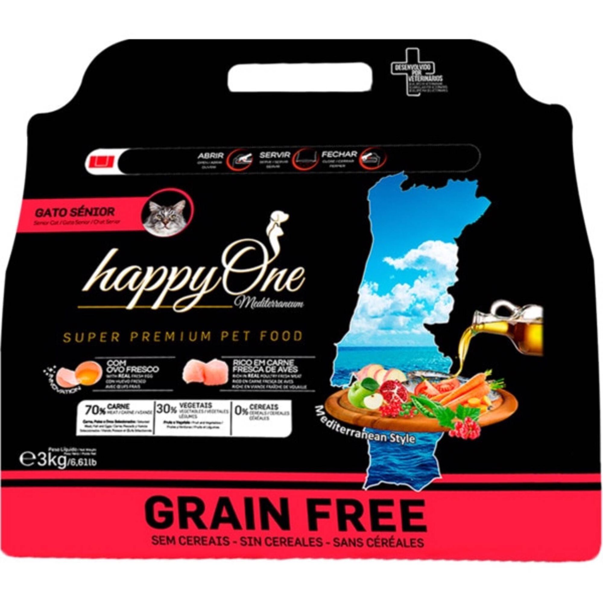 Ração para Gato Sénior Esterilizado Grain Free