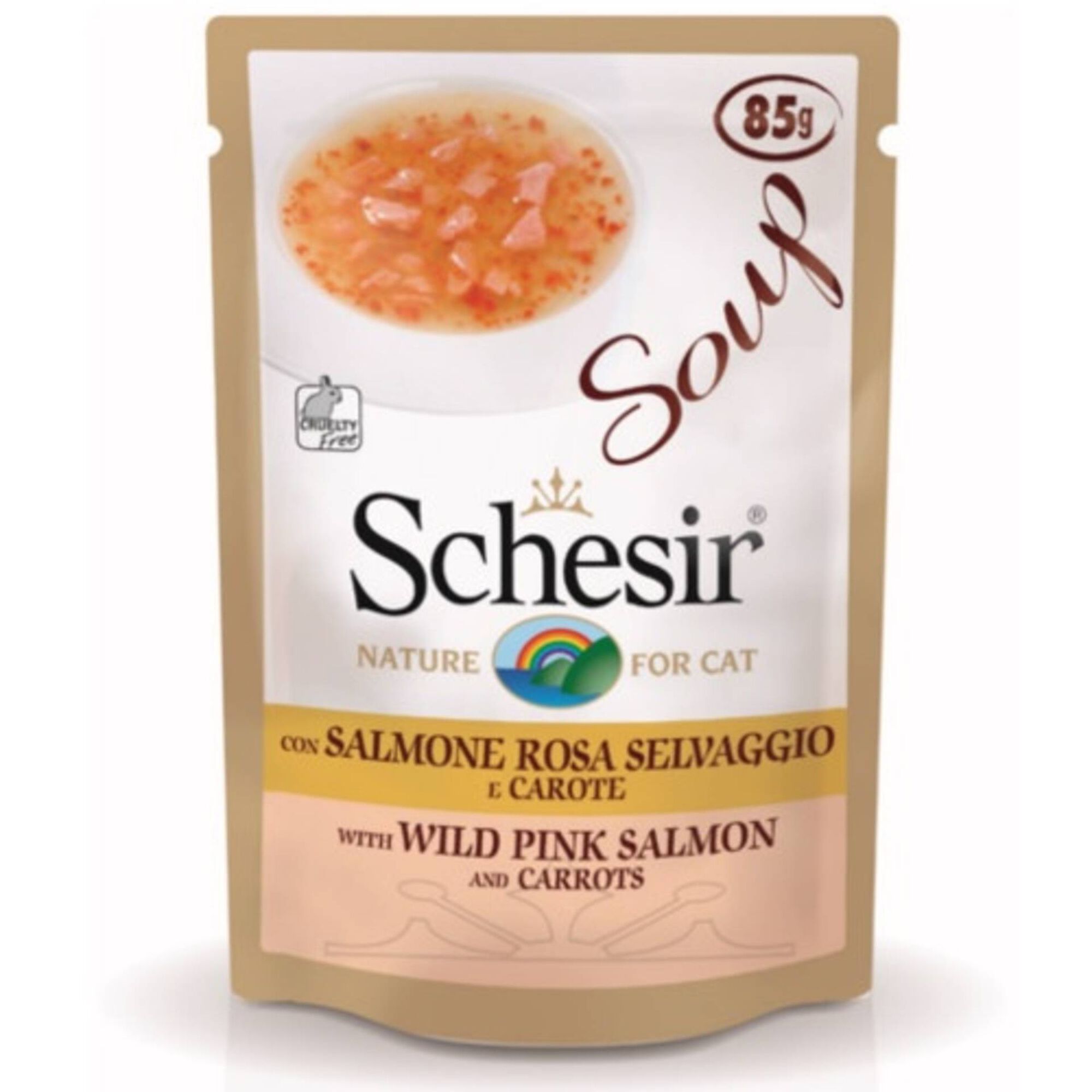 Sopa para Gato Adulto Salmão Rosa e Cenoura