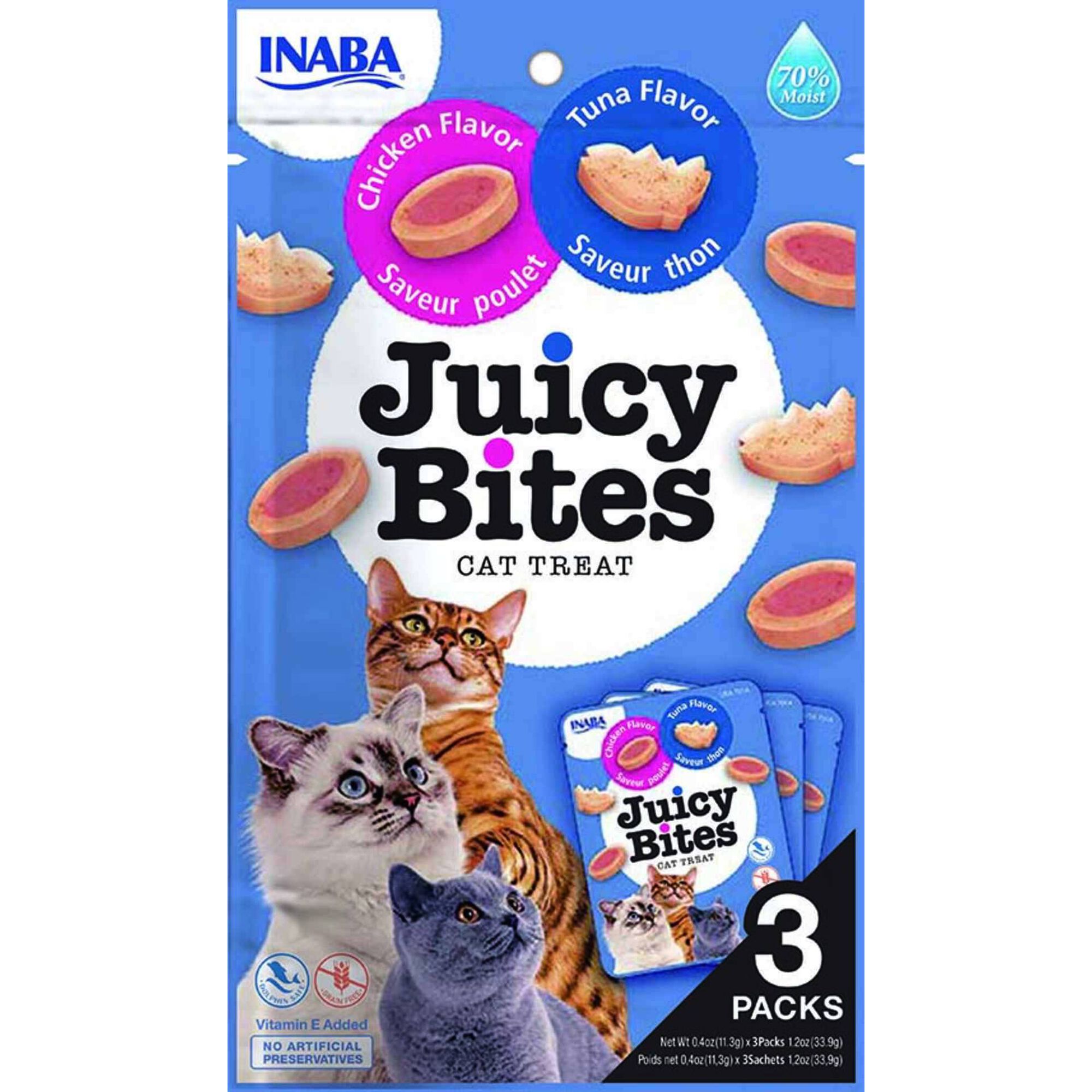 Snack para Gato Juicy Bites Frango e Atum Churu