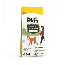 Ra&ccedil;&atilde;o para C&atilde;o Adulto Sem Cereais Cordeio Purenatural