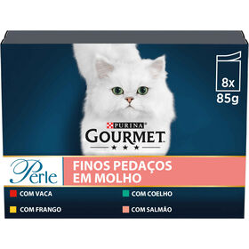 Comida Húmida para Gato Adulto Finos Pedaços em Molho Saquetas Comida Húmida para Gato Adulto Finos Pedaços em Molho Saquetas