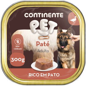 Comida H&uacute;mida para C&atilde;o Adulto Pat&eacute; Pato Continente Pet