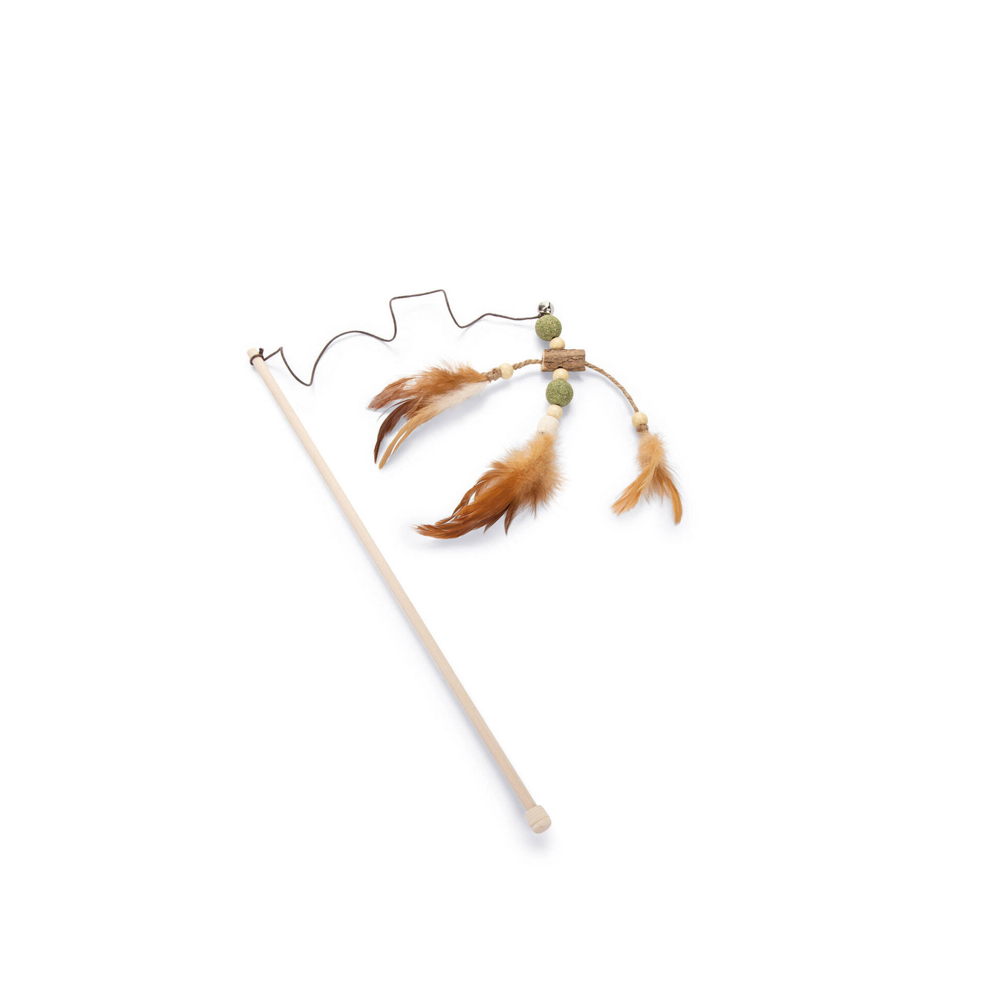 Brinquedo para Gato Vara Pesca Catnip com Penas