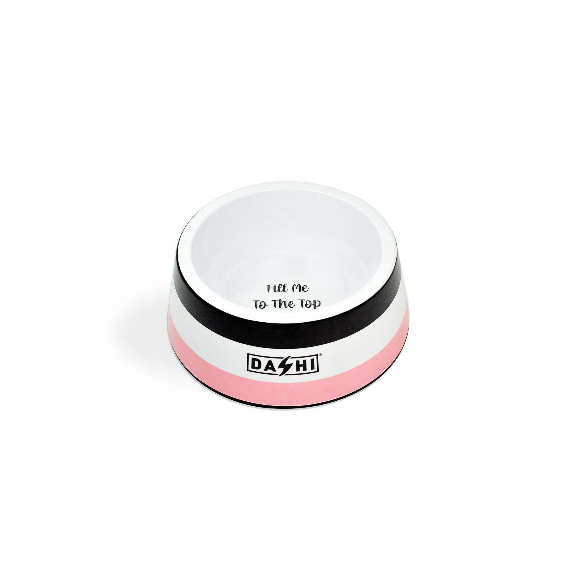 Comedouro/Bebedouro para Cão e Gato Stripes3 Rosa e Preto S