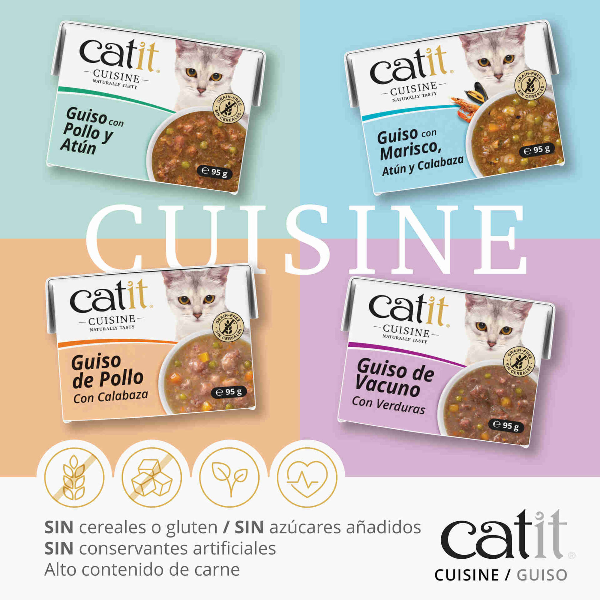 Comida Húmida para Gato Guisado de Marisco, Atum e Abóbora