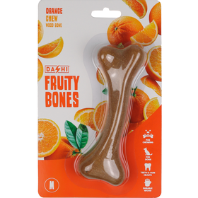 Snack para Cão Osso Mordedor Madeira Fruity Bone Laranja M