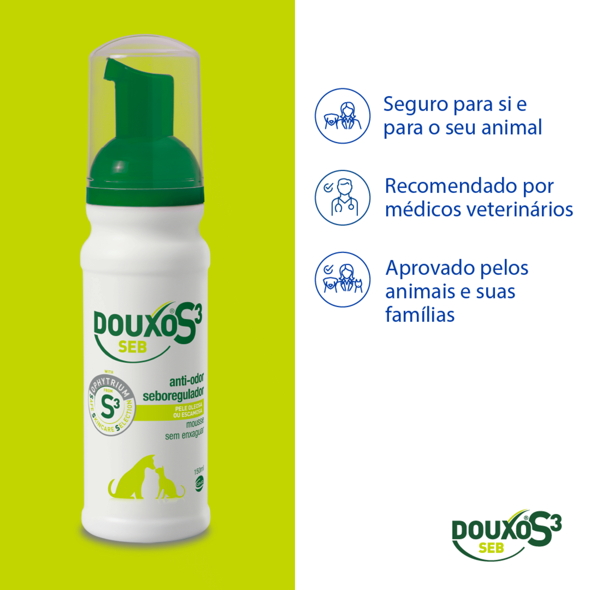 Mousse para Cão e Gato S3 Seb 150 ml Mousse para Cão e Gato S3 Seb 150 ml