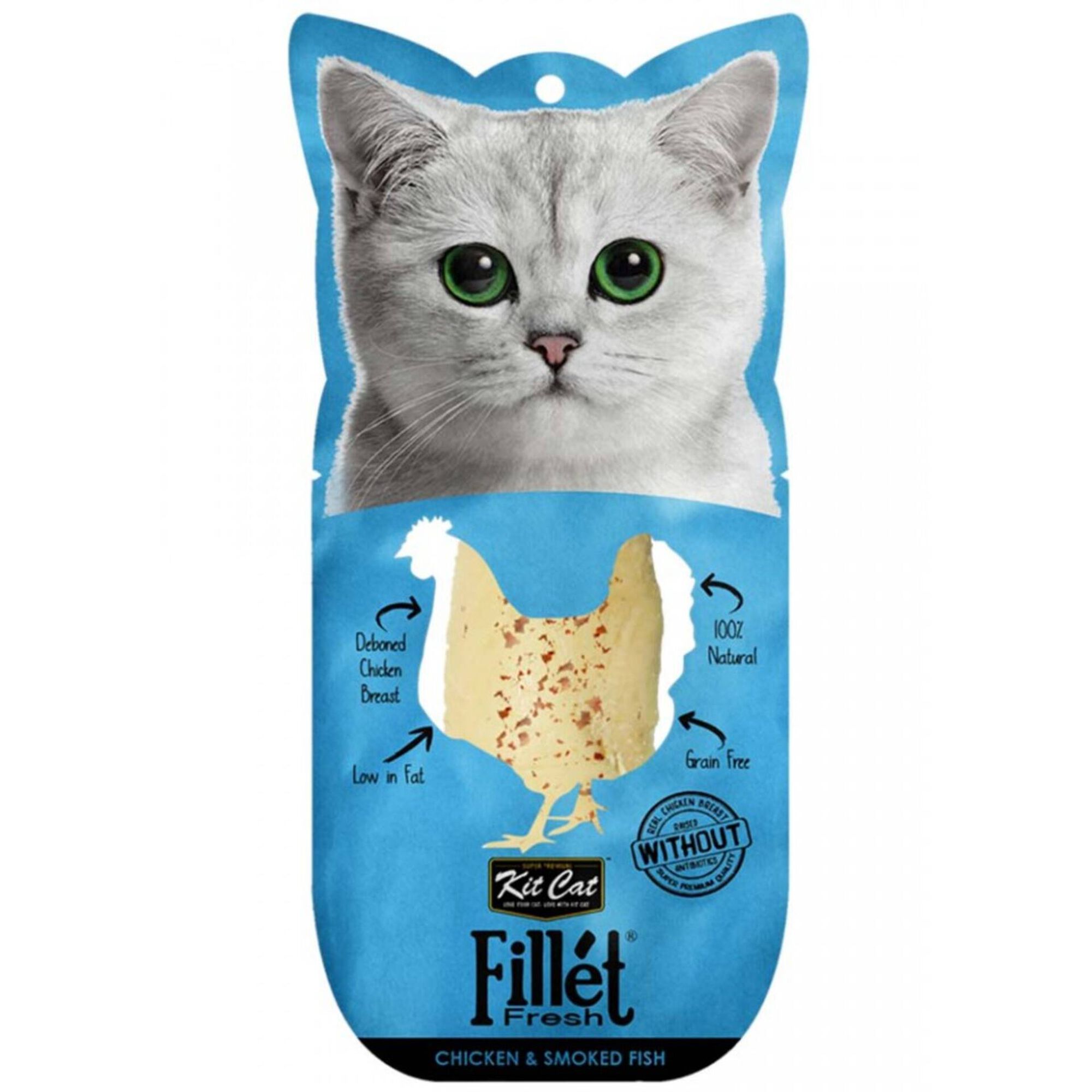 Snack para Gato Fillet Fresh Frango e Peixe