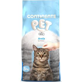 Areia Absorvente sem Perfume Continente Pet Basic