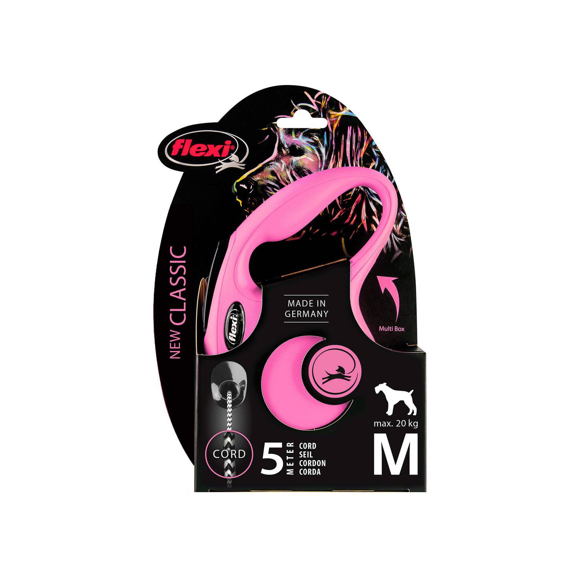 Trela para Cão New Classic Rosa M