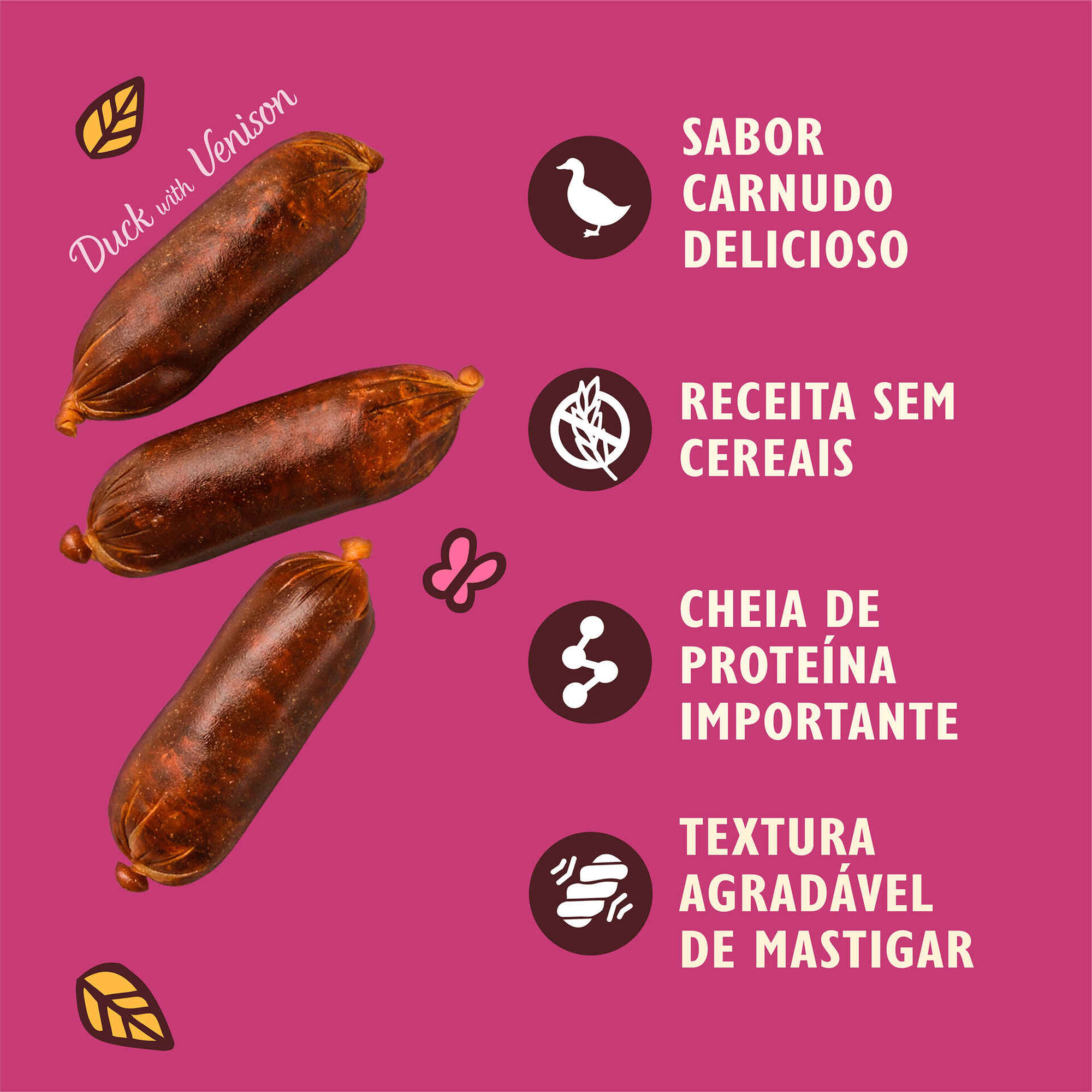 Snack para Cão Adulto Pato e Veado