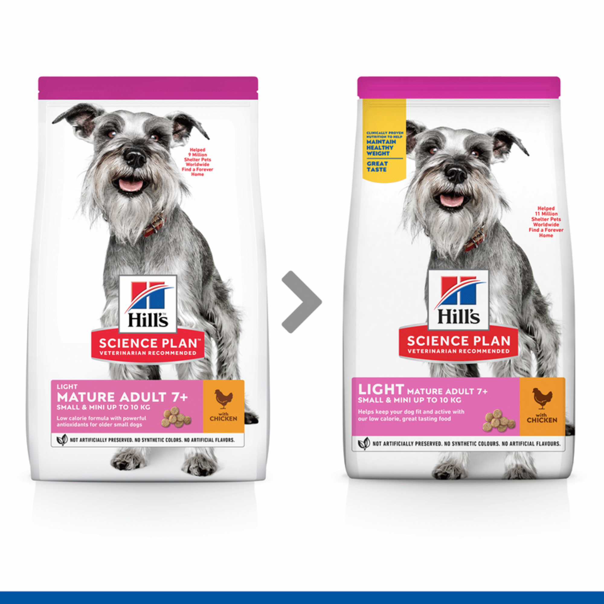 Ração para Cão Adulto Mini Science Plan Light 7+ Frango