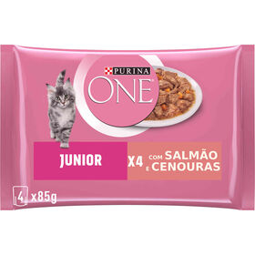 Comida Húmida para Gato Júnior Salmão Saquetas