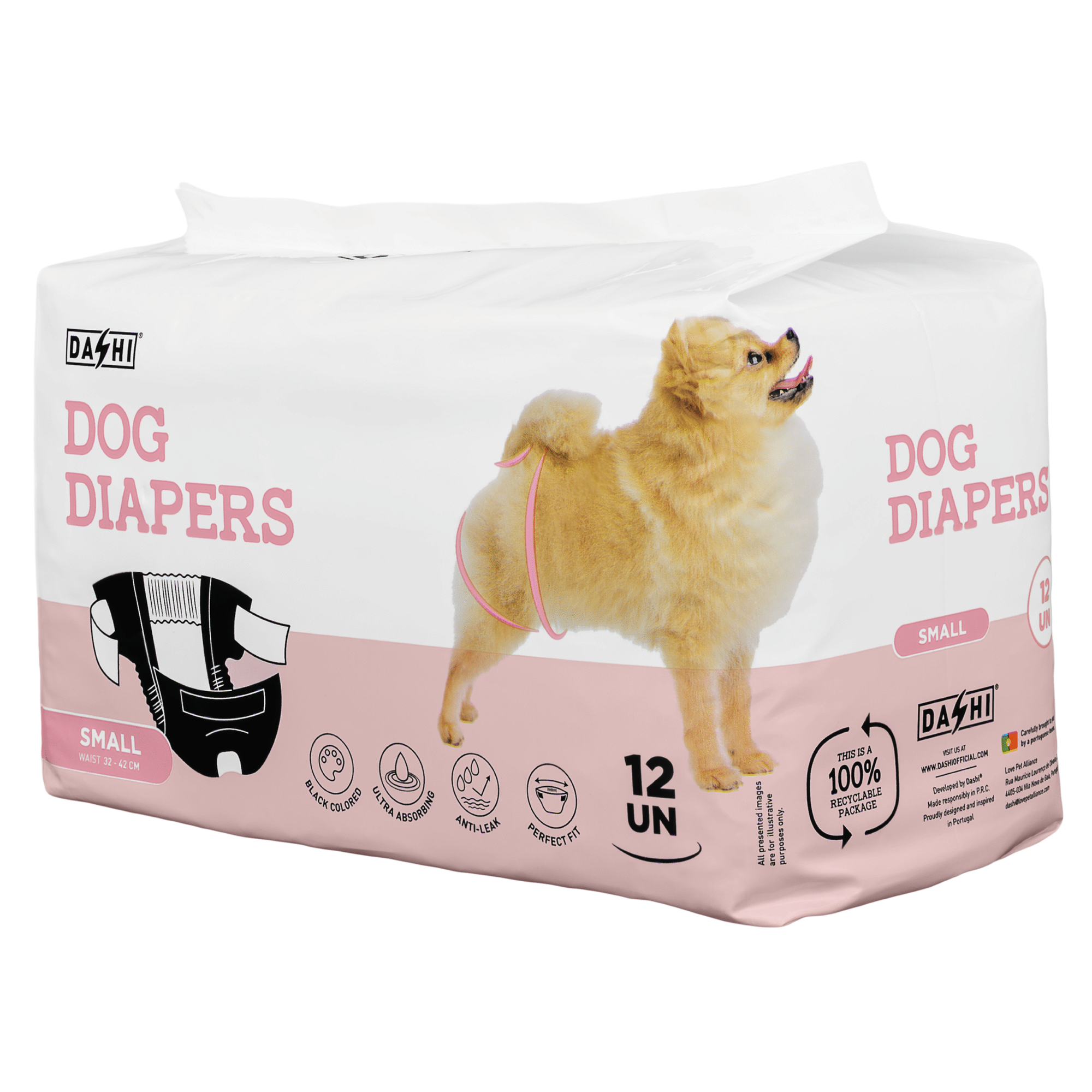 Fraldas Descartáveis para Cão S (32-42cm)