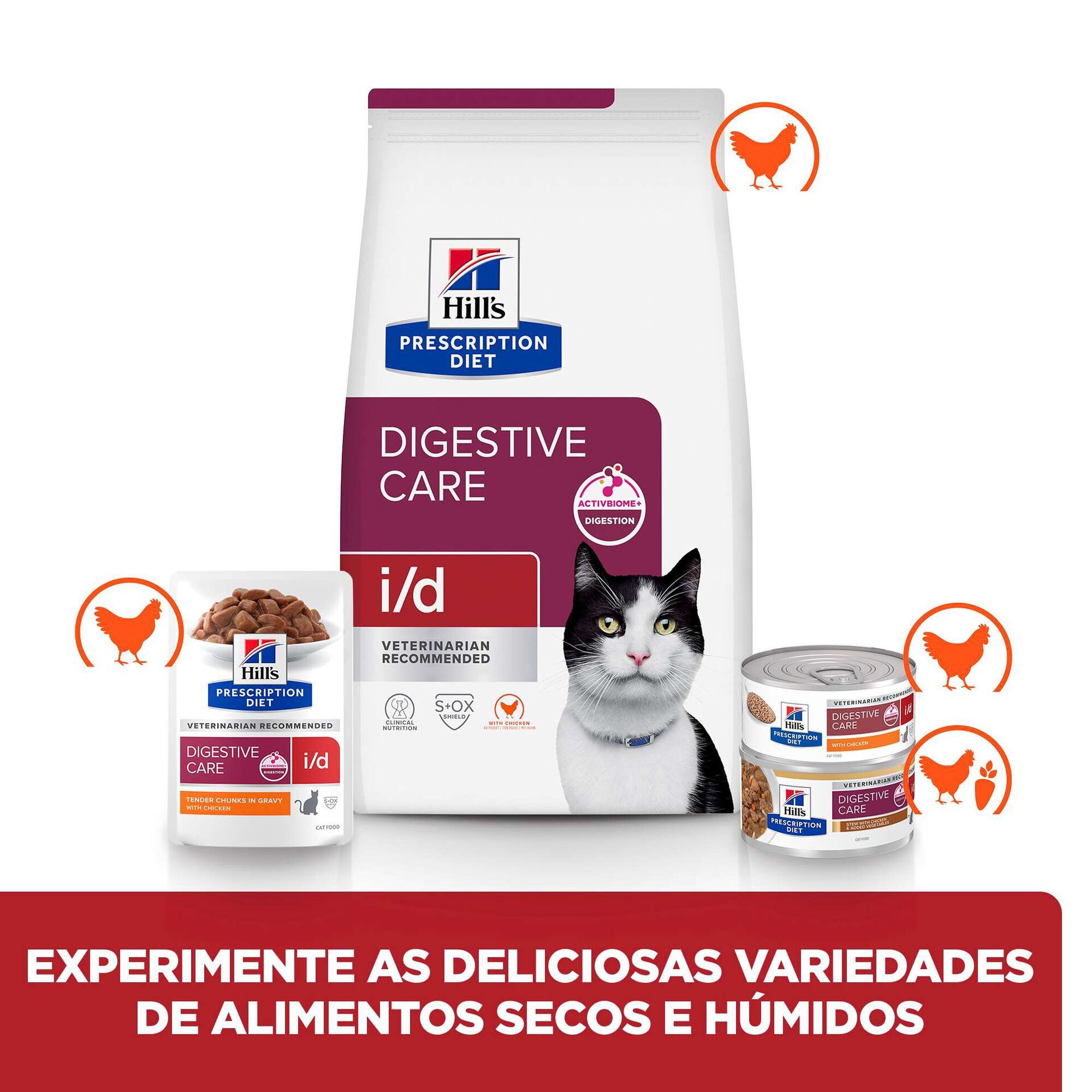 Comida Húmida para Gato Prescription Diet Digestive Care Frango