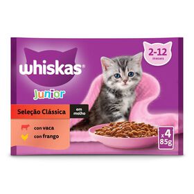 Comida Húmida para Gato Júnior Whiskas Carne Comida Húmida para Gato Júnior Whiskas Carne