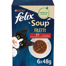 Comida Húmida para Gato Soup Filetti Seleção do Campo Comida Húmida para Gato Soup Filetti Seleção do Campo
