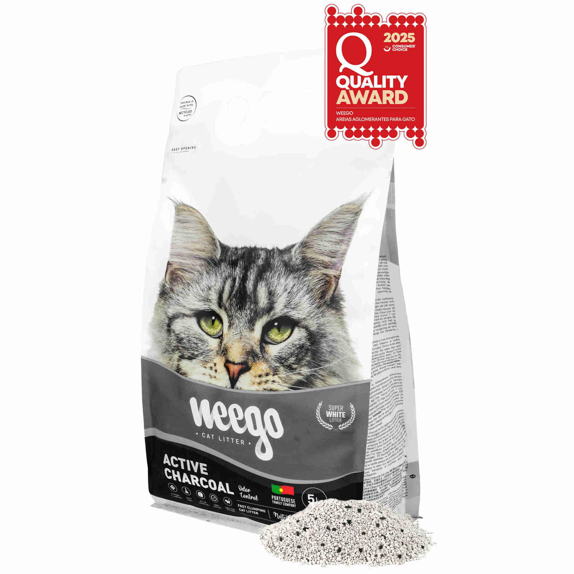 Areia Aglomerante Bentonite Natural Active Charcoal