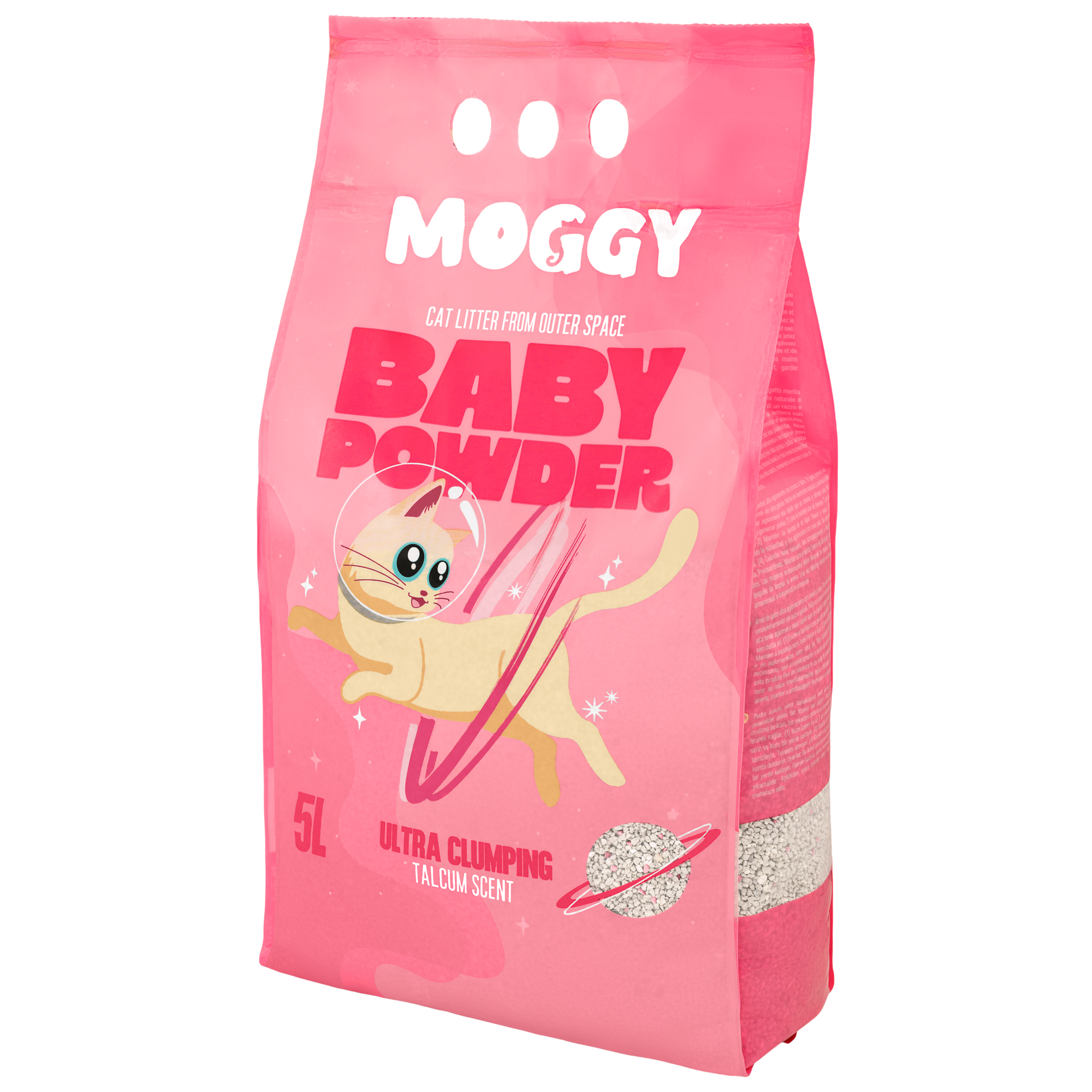 Areia Absorvente Aglomerante Baby Powder Moggy