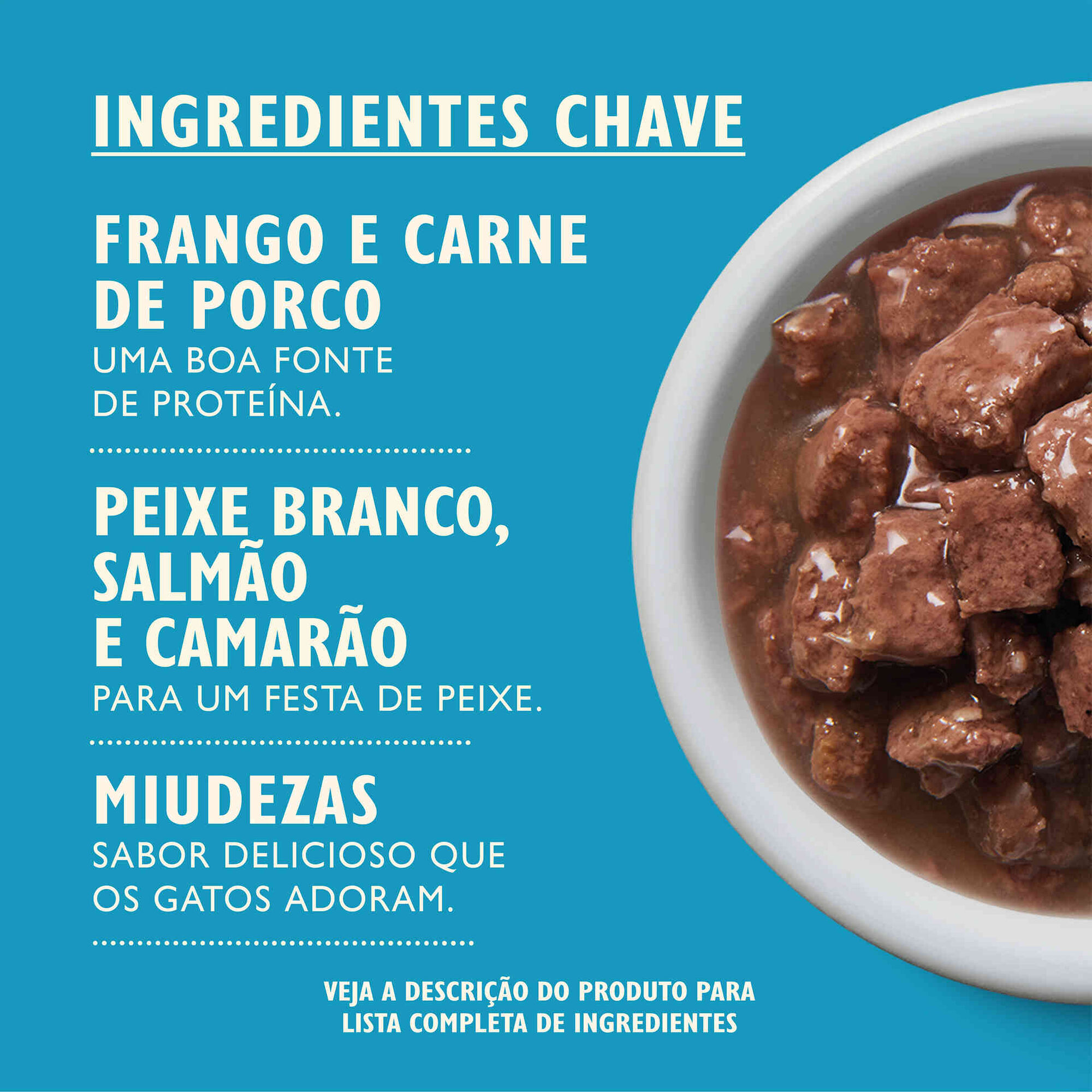 Comida Húmida para Gato Adulto Tasty Cuts Peixe