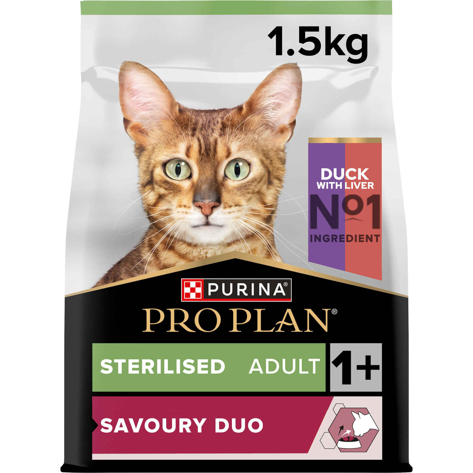 Ração para Gato Adulto Esterilizado Savoury Duo Pato e Fígado