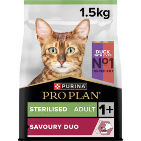 Ração para Gato Adulto Esterilizado Savoury Duo Pato e Fígado