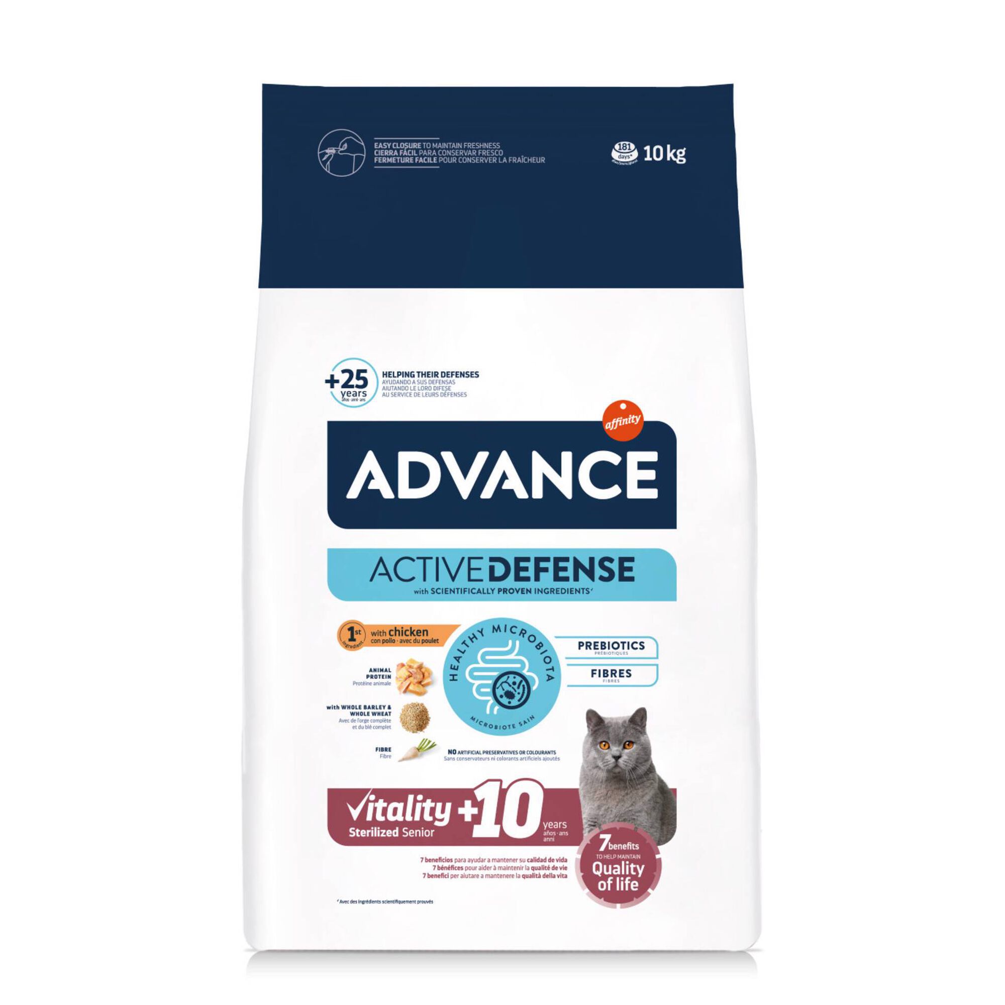 Ração para Gato Sénior Esterilizado Frango