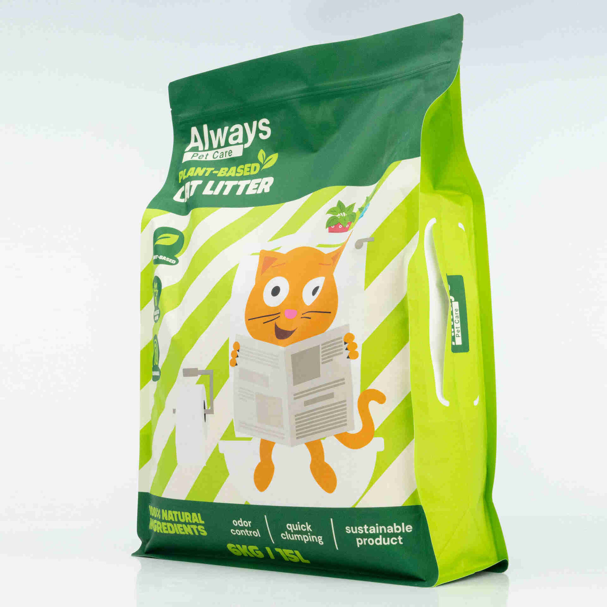 Areia Absorvente Aglomerante Plant-Based