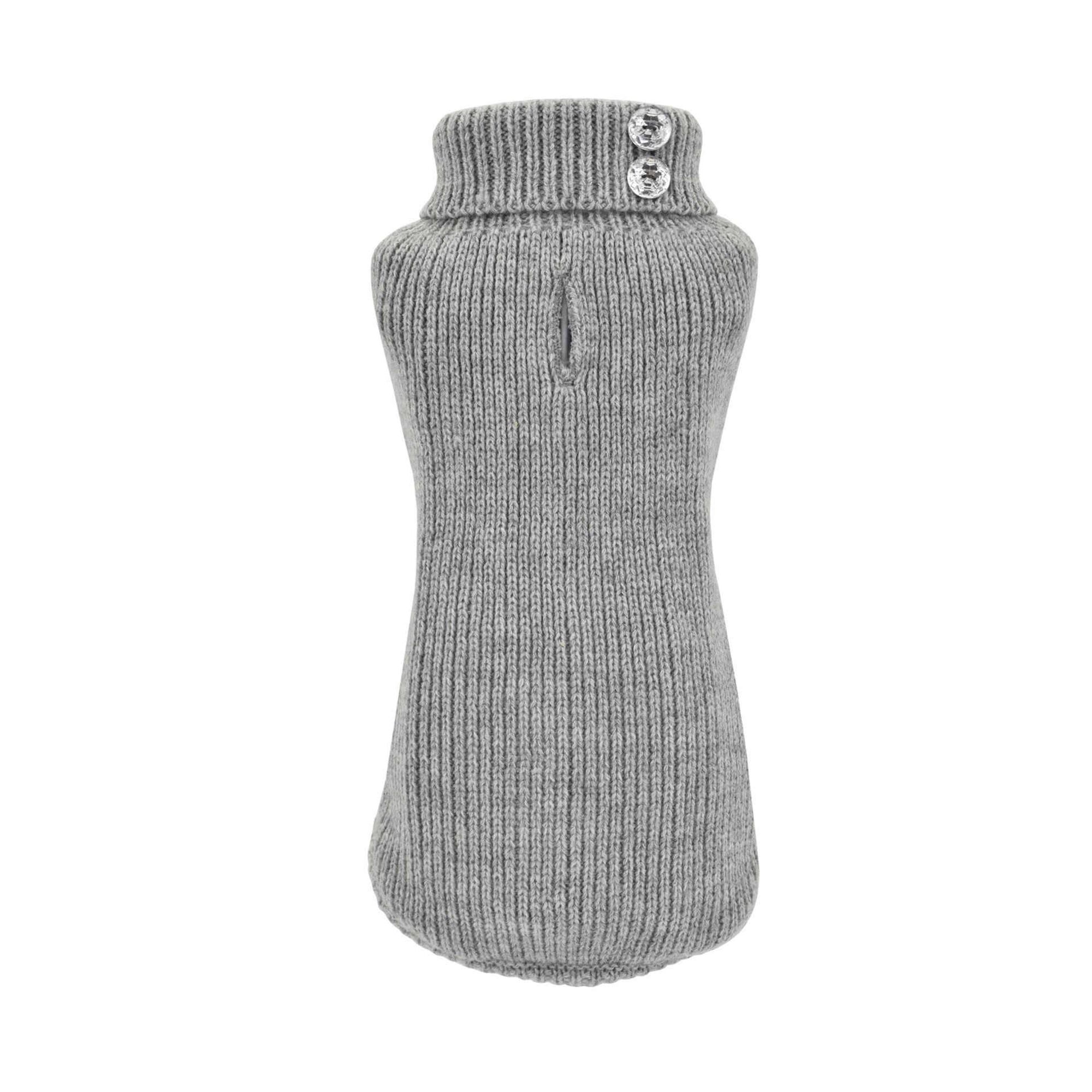 Camisola para Cão Jers Button Cinza