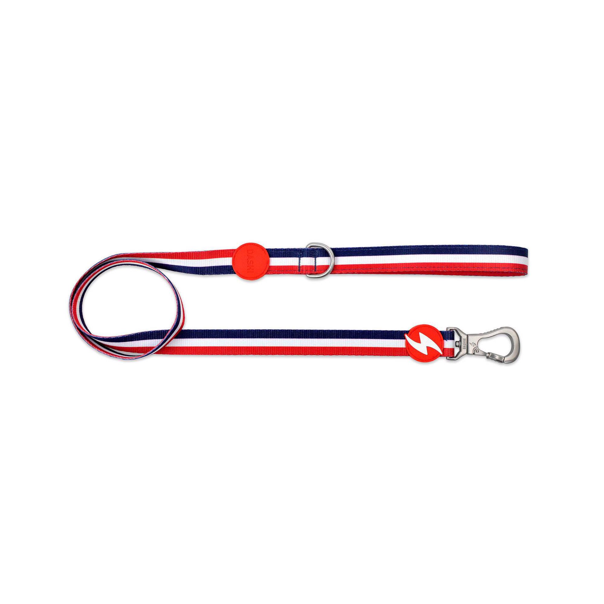 Trela para Cão Stripes3 Vermelho e Azul M