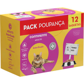 Comida Húmida para Gato Adulto Esterilizado Saquetas Pack Poupança Comida Húmida para Gato Adulto Esterilizado Saquetas Pack Poupança
