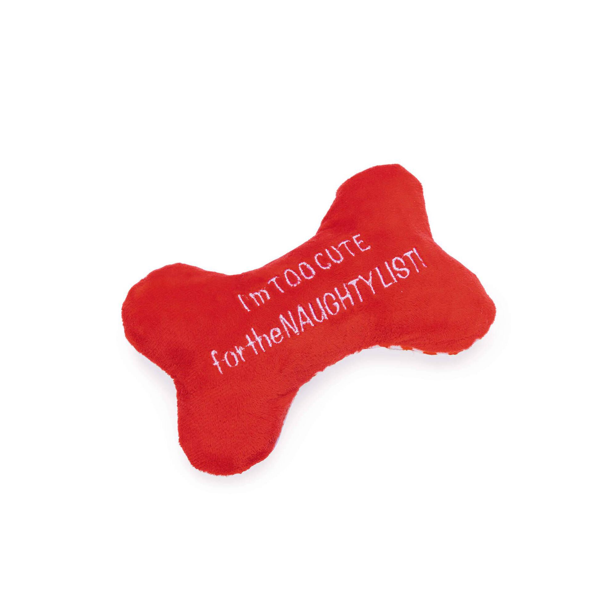 Brinquedo para Cão Osso de Peluche Natal