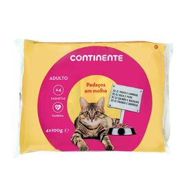 Comida Húmida para Gato Adulto Pedaços em Molho Saquetas Comida Húmida para Gato Adulto Pedaços em Molho Saquetas