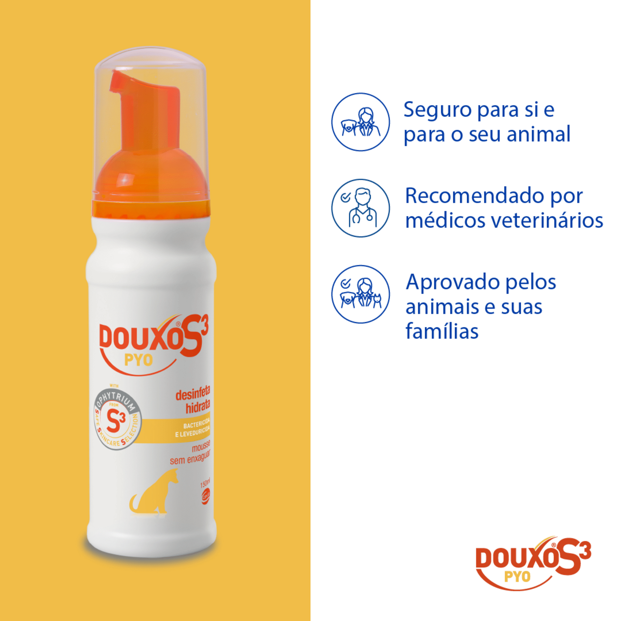 Mousse para Cão S3 Pyo 150 ml Mousse para Cão S3 Pyo 150 ml
