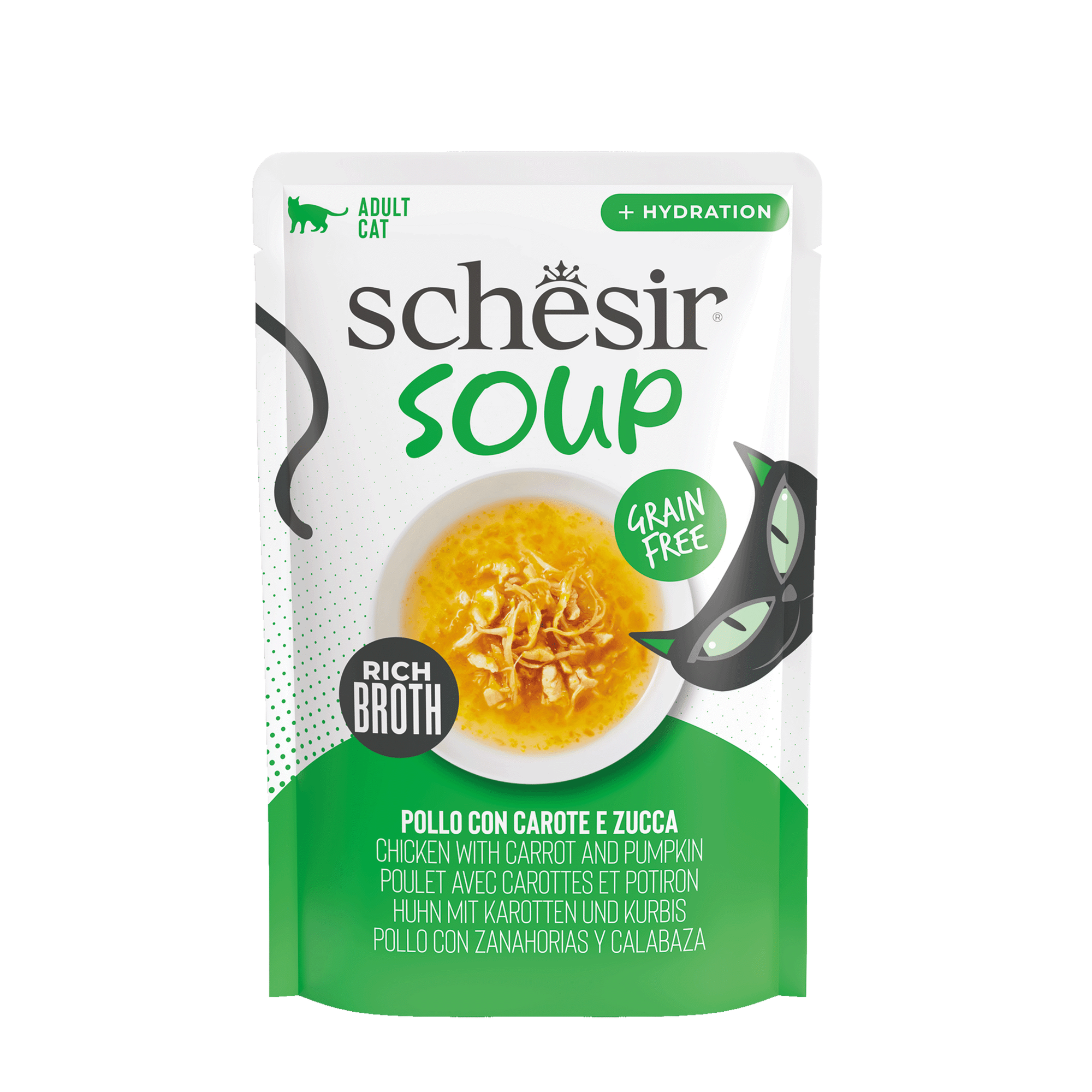 Snack Sopa para Gato Frango, Cenoura e Abóbora Saquetas Snack Sopa para Gato Frango, Cenoura e Abóbora Saquetas
