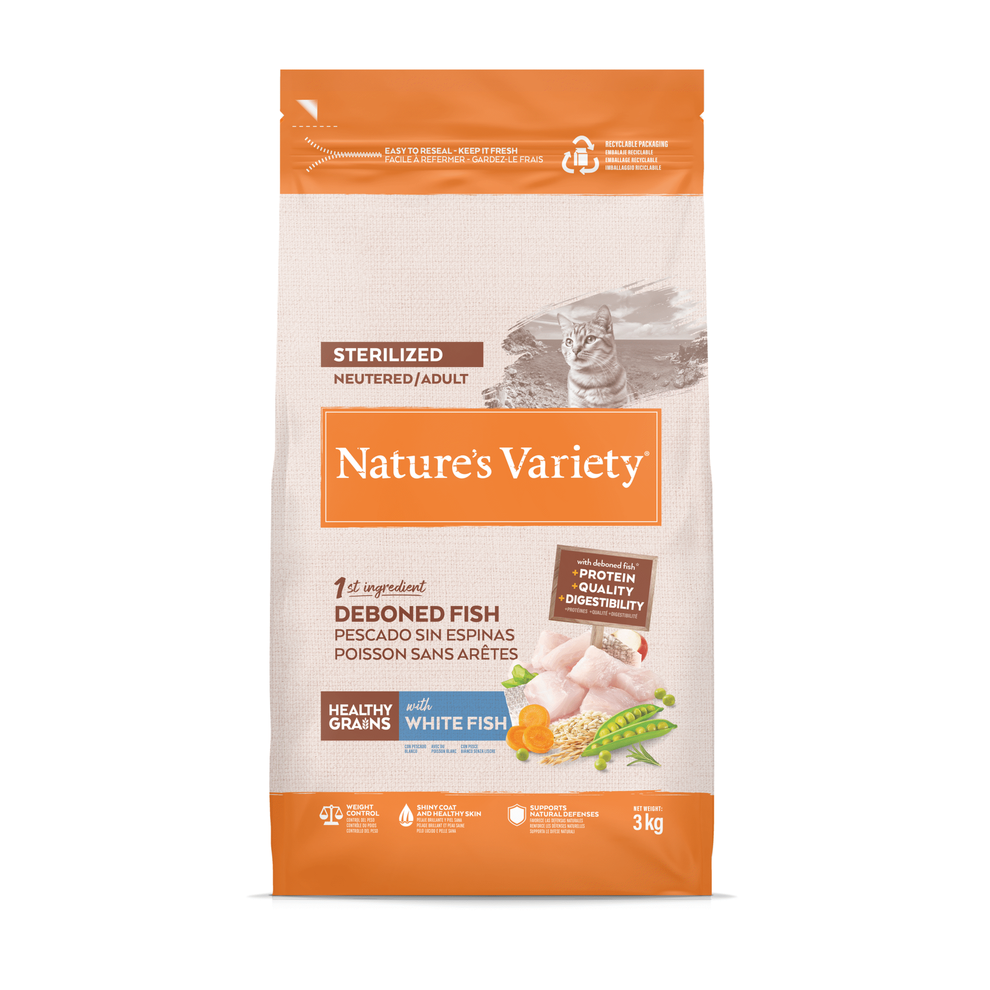 Ração para Gato Adulto Esterilizado Peixe Branco Ração para Gato Adulto Esterilizado Peixe Branco