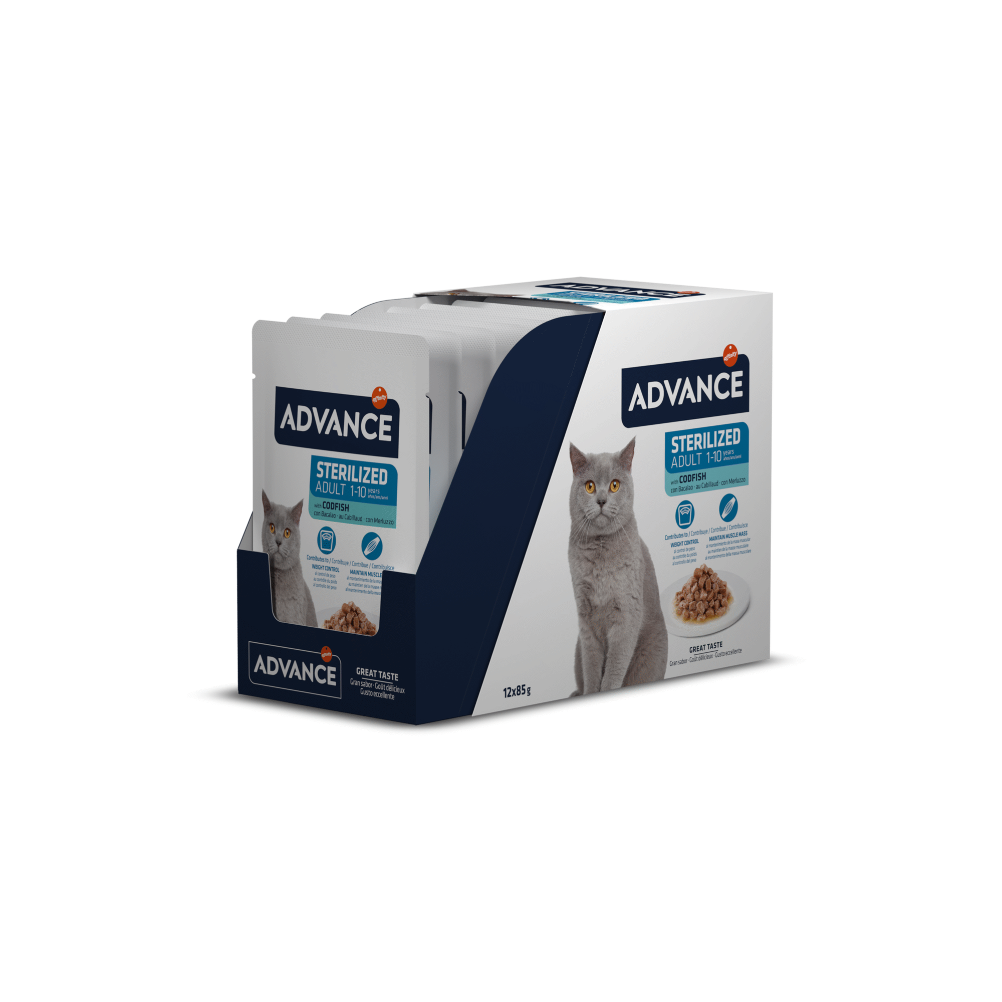 Comida Húmida para Gato Adulto Esterilizado Bacalhau Multipack
