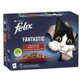 Comida Húmida para Gato Fantastic Saborosa Seleção em Gelatina