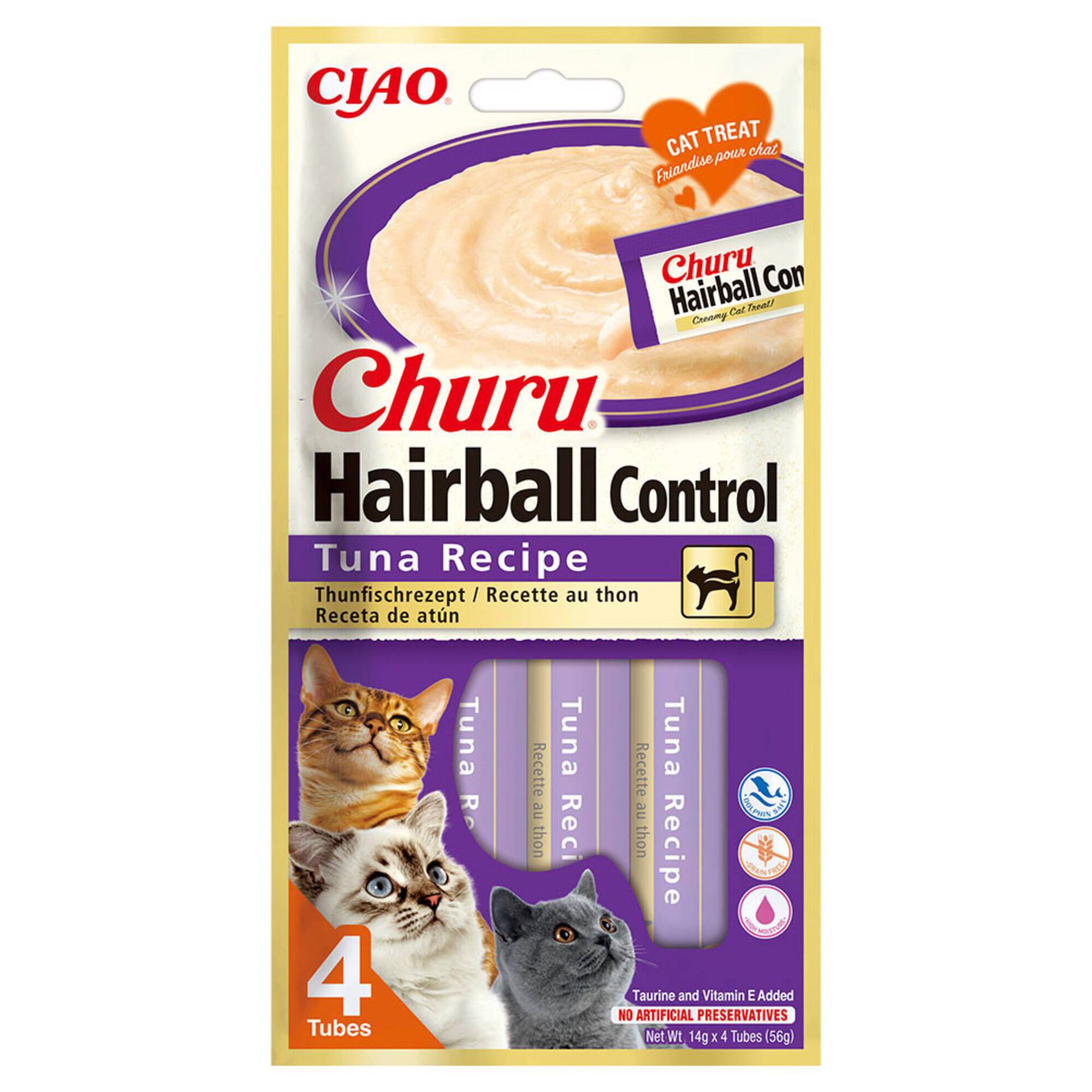 Snack para Gato Controlo Bolas de Pelo Atum