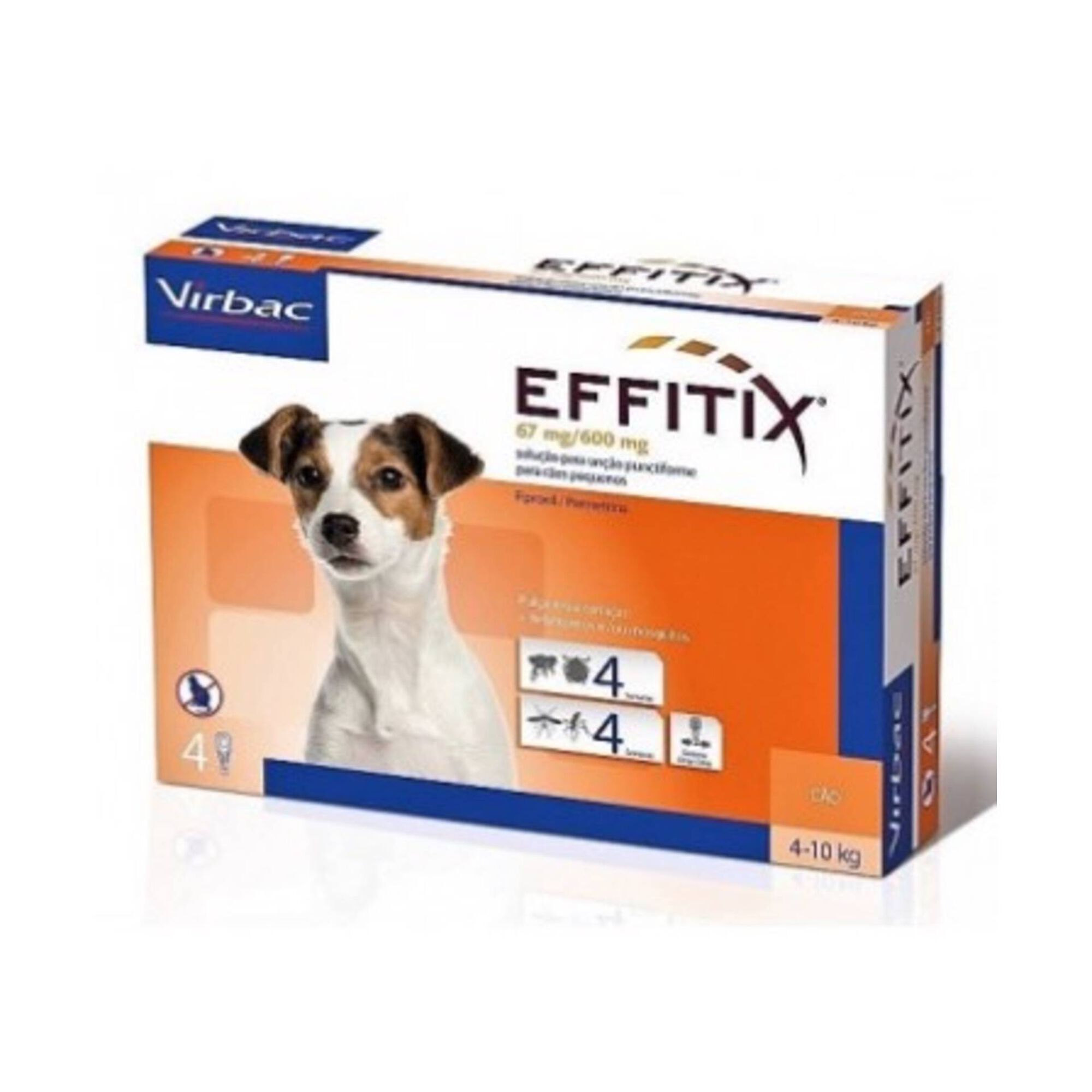 Pipeta Antiparasitária para Cão Effitix Laranja S