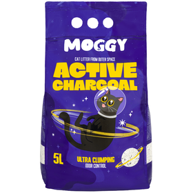 Areia Absorvente Aglomerante Active Charcoal Moggy