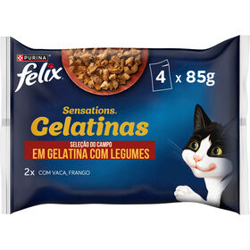 Comida Húmida para Gato Sensations Carne Gelatina Comida Húmida para Gato Sensations Carne Gelatina